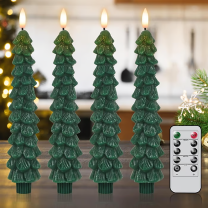 🔥 Early Christmas Sale  🌲Christmas Tree Flameless Taper Candle Lights with Remote Control