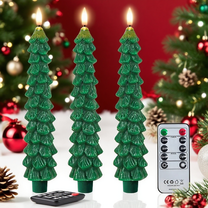 🔥 Early Christmas Sale  🌲Christmas Tree Flameless Taper Candle Lights with Remote Control