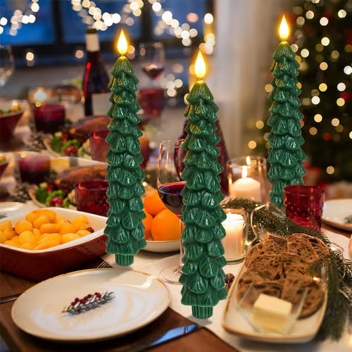 🔥 Early Christmas Sale  🌲Christmas Tree Flameless Taper Candle Lights with Remote Control